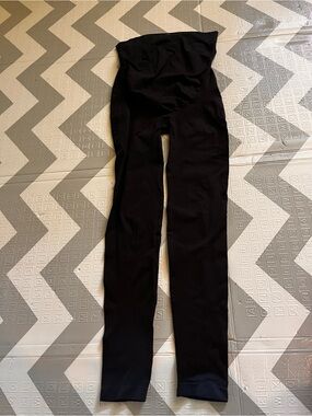 Seraphine Black High-Waist Maternity Leggings
